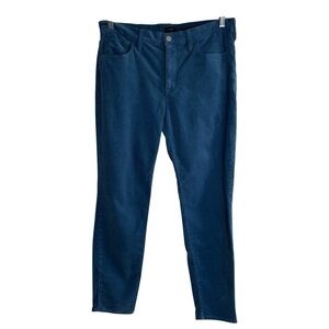 J. CREW FACTORY Midrise Skinny Corduroy Pants Ankle Stretch in Jeweled Blue 30